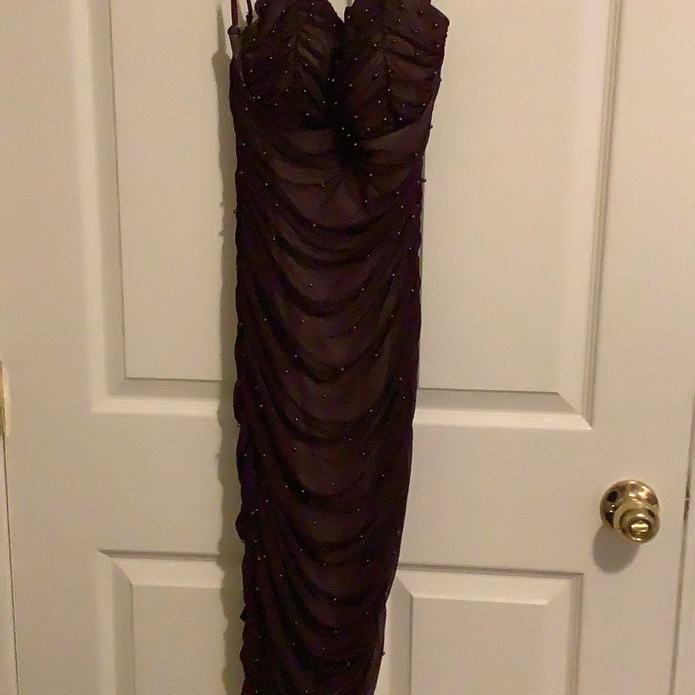 NWT Asymmetric Beaded Cocktail Dress